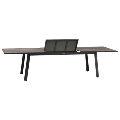 Mesa extensível com 12 lugares PAVANE cinza escuro