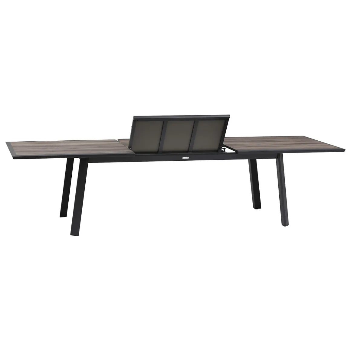 Mesa extensível com 12 lugares PAVANE cinza escuro