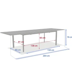 Mesa extensível DILORS lin e olive