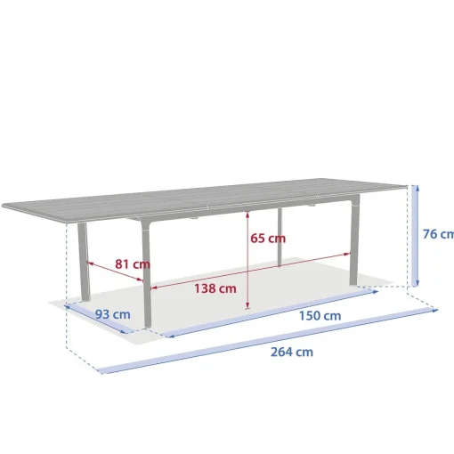 Mesa extensível DILORS lin e olive