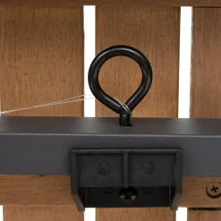 Mesa extensível FOLYA em alumínio e madeira eucalipto