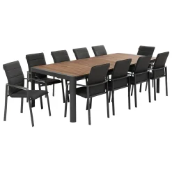 Mesa extensível PARADISE em madeira acácia e alumínio
