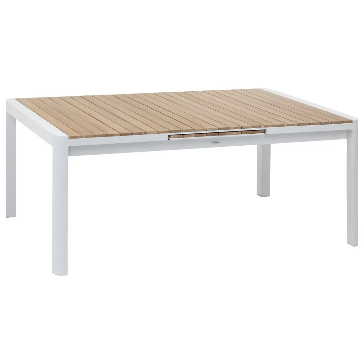 Mesa extensível PARADIZE em alumínio e madeira acácia