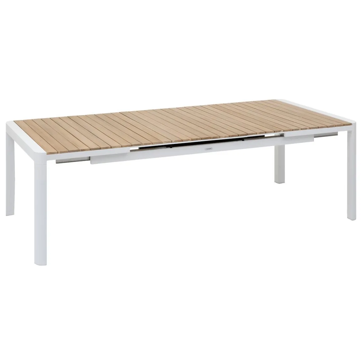 Mesa extensível PARADIZE em alumínio e madeira acácia