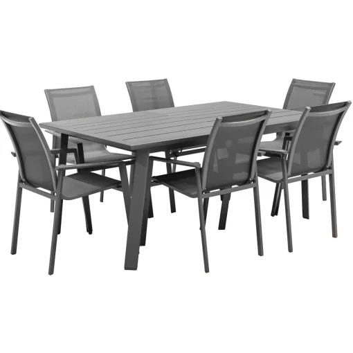 Mesa extensível PAVANE cinza graphite 170-264cm
