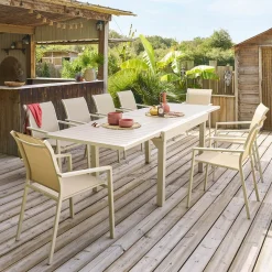 Mesa extensível PIAZZA argile 135-270cm