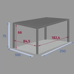 Mesa extensível PIAZZA argile 200-320cm