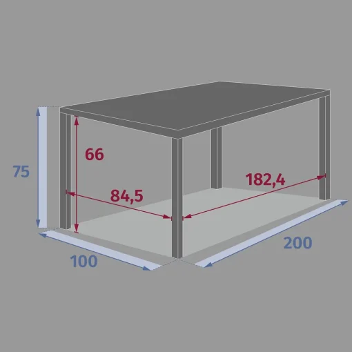 Mesa extensível PIAZZA argile 200-320cm