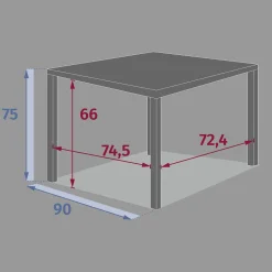 Mesa extensível Piazza Argile 90-180cm