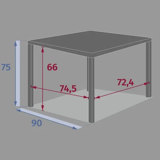 Mesa extensível Piazza Argile 90-180cm