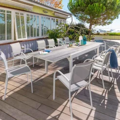 Mesa extensível PIAZZA branca 12 pessoas