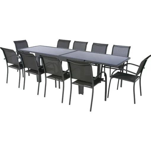 Mesa extensível PIAZZA cinza graphite 135-270cm