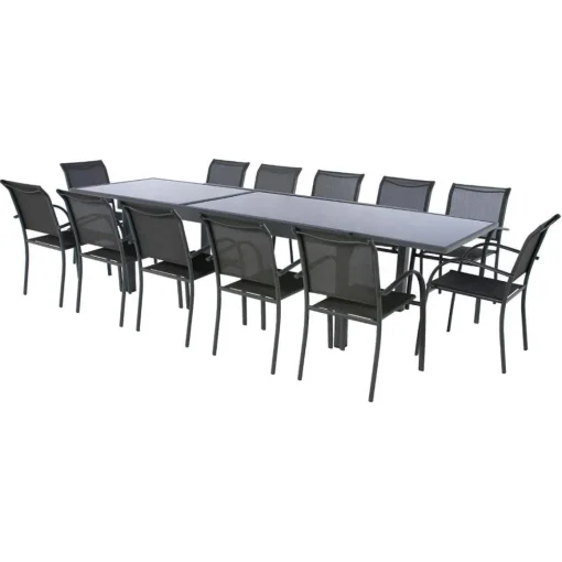 Mesa extensível PIAZZA cinza graphite 200-320cm