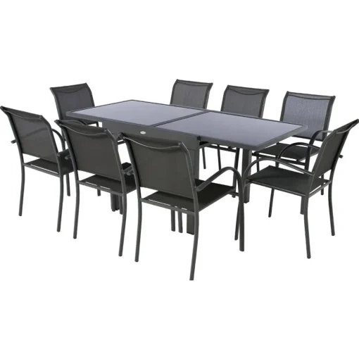 Mesa extensível PIAZZA cinza graphite 90-180cm