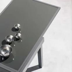 Mesa extensível PIAZZA cinza graphite 90-180cm