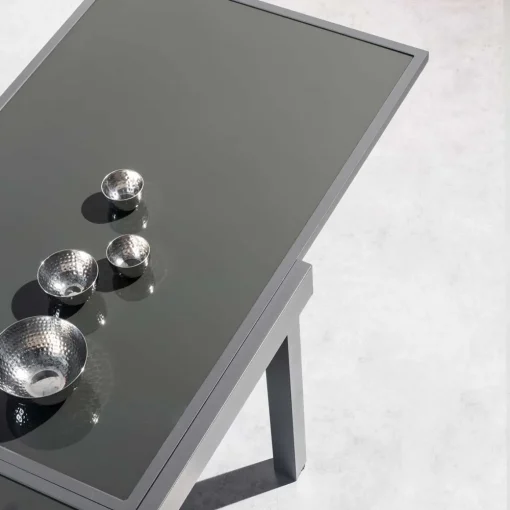 Mesa extensível PIAZZA cinza graphite 90-180cm