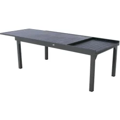 Mesa extensível PIAZZA cinza escuro 200/320cm