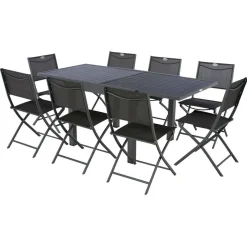 Mesa extensível PIAZZA cinza graphite 90-180cm