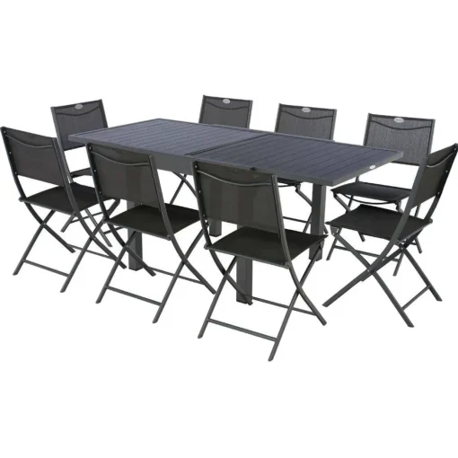 Mesa extensível PIAZZA cinza graphite 90-180cm