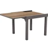 Mesa extensível PIAZZA tonka em alumínio 90-180cm