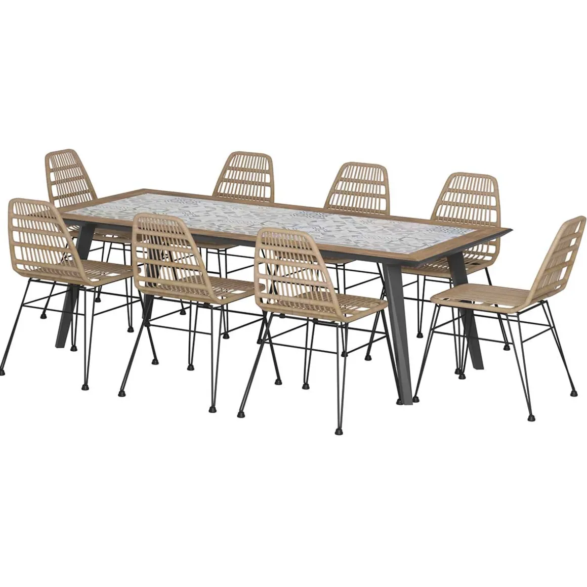 Mesa fixa LAMBADA 8 lugares