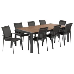Mesa fixa PARADISE em madeira acácia e alumínio