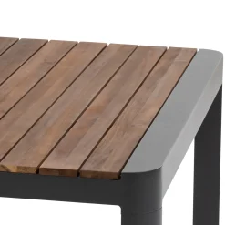 Mesa fixa PARADISE em madeira acácia e alumínio