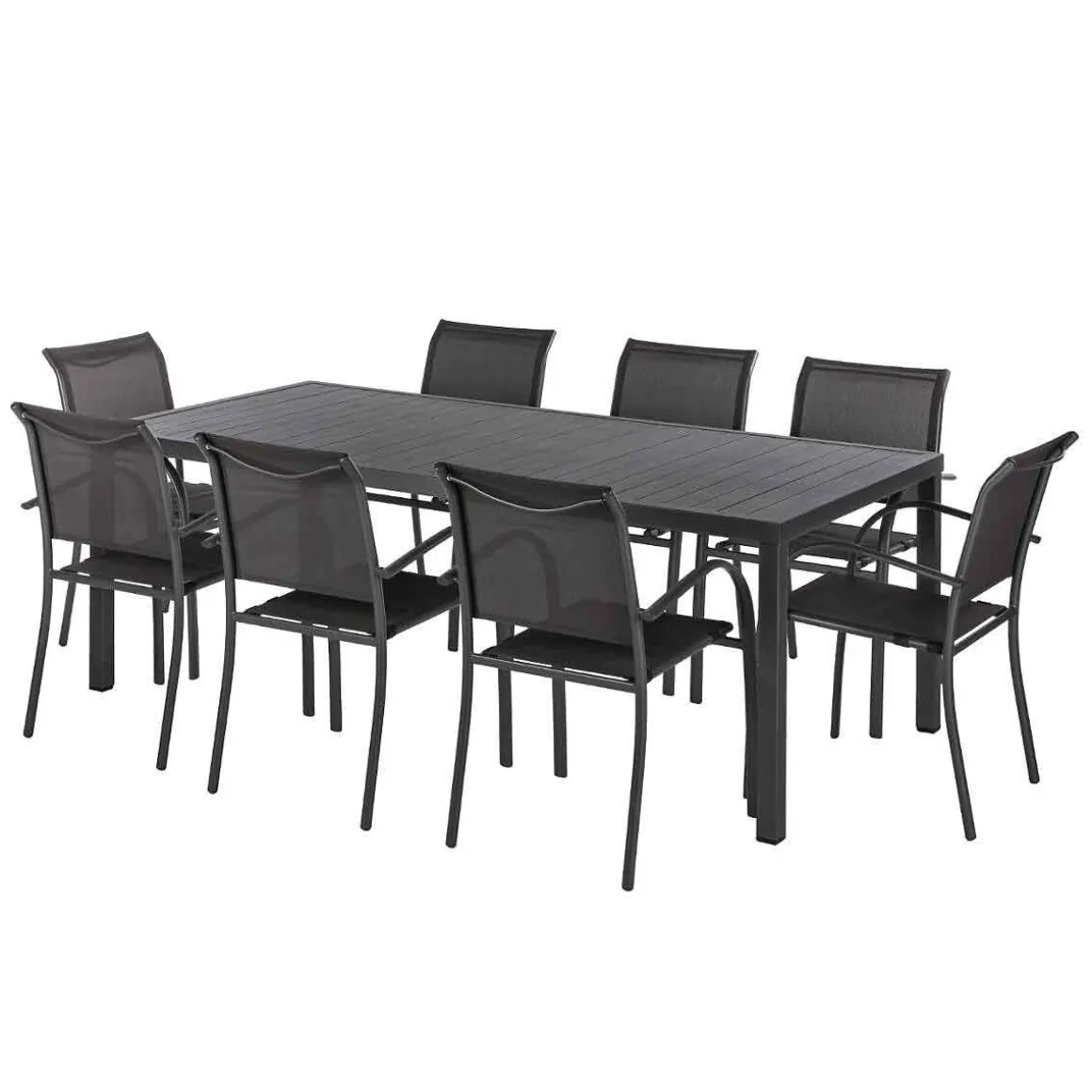 Mesa fixa PIAZZA retangular em alumínio