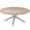 Mesa ORIENGO redonda branca em madeira acácia 160cm