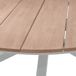 Mesa ORIENGO redonda branca em madeira acácia 160cm