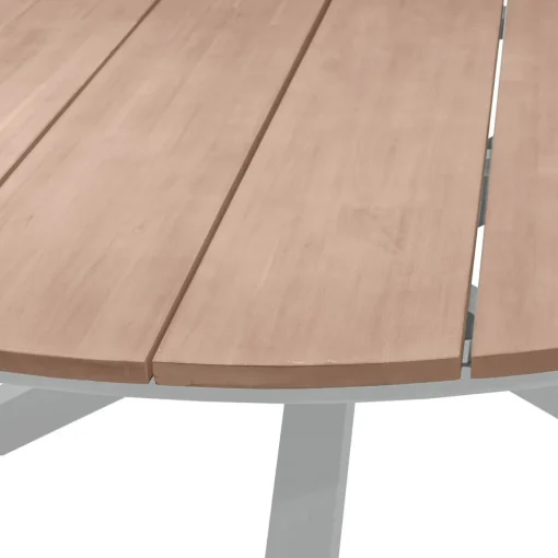 Mesa ORIENGO redonda branca em madeira acácia 160cm