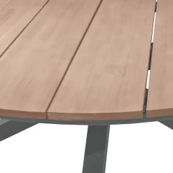 Mesa ORIENGO redonda graphite em madeira acácia 160cm