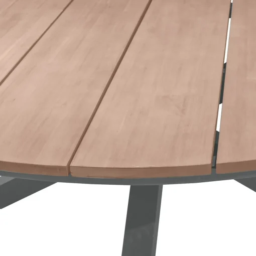 Mesa ORIENGO redonda graphite em madeira acácia 160cm
