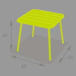 Mesa PHUKET cinza escuro em metal