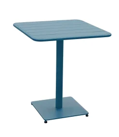 Mesa quadrada PUKHET azul em metal