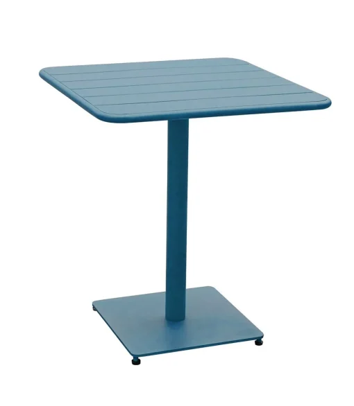 Mesa quadrada PUKHET azul em metal