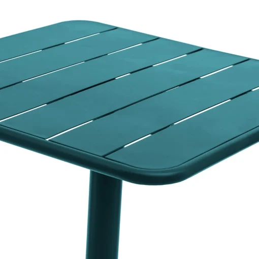 Mesa quadrada PUKHET azul em metal