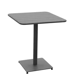 Mesa quadrada PUKHET cinza escuro em metal