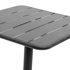 Mesa quadrada PUKHET cinza escuro em metal