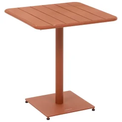 Mesa quadrada PUKHET terracota em metal