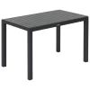 Mesa rectangular de jardim AYORA cinza escuro em alumínio