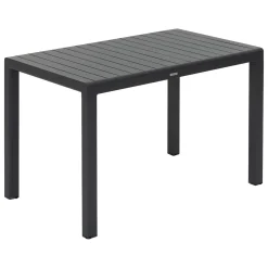 Mesa rectangular de jardim AYORA cinza escuro em alumínio