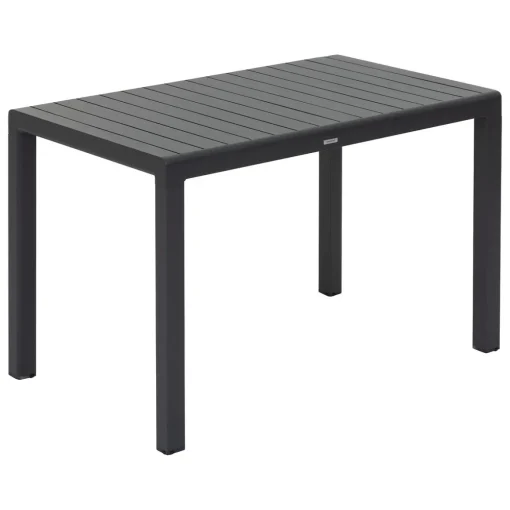 Mesa rectangular de jardim AYORA cinza escuro em alumínio