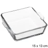 Mini assadeira quadrada em vidro 15cm