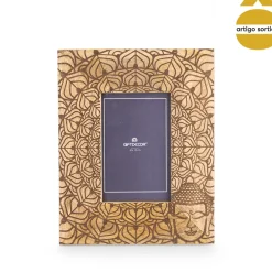 Moldura Buda Em Madeira Mango 10x15cm