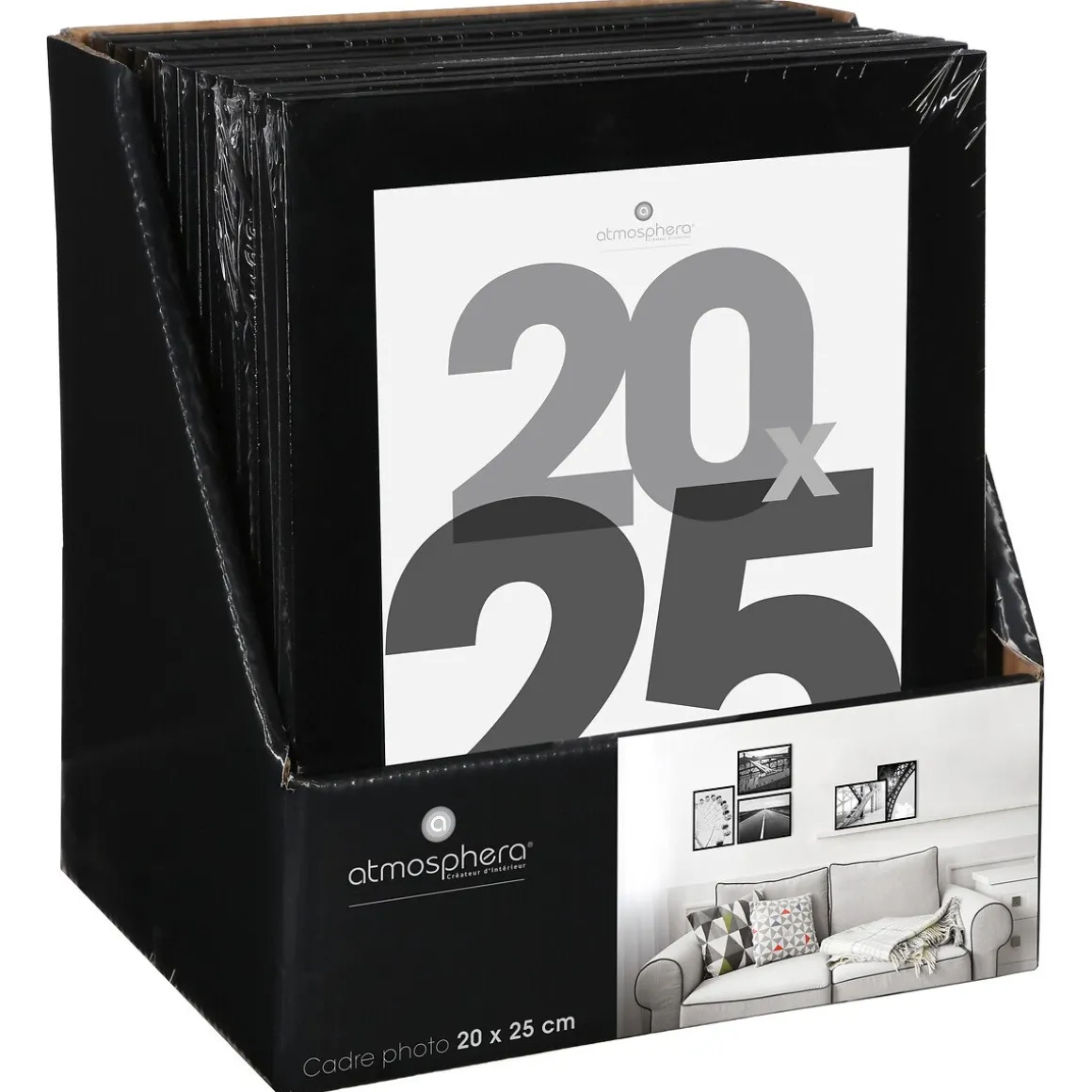 Moldura para fotos preta 20x25cm