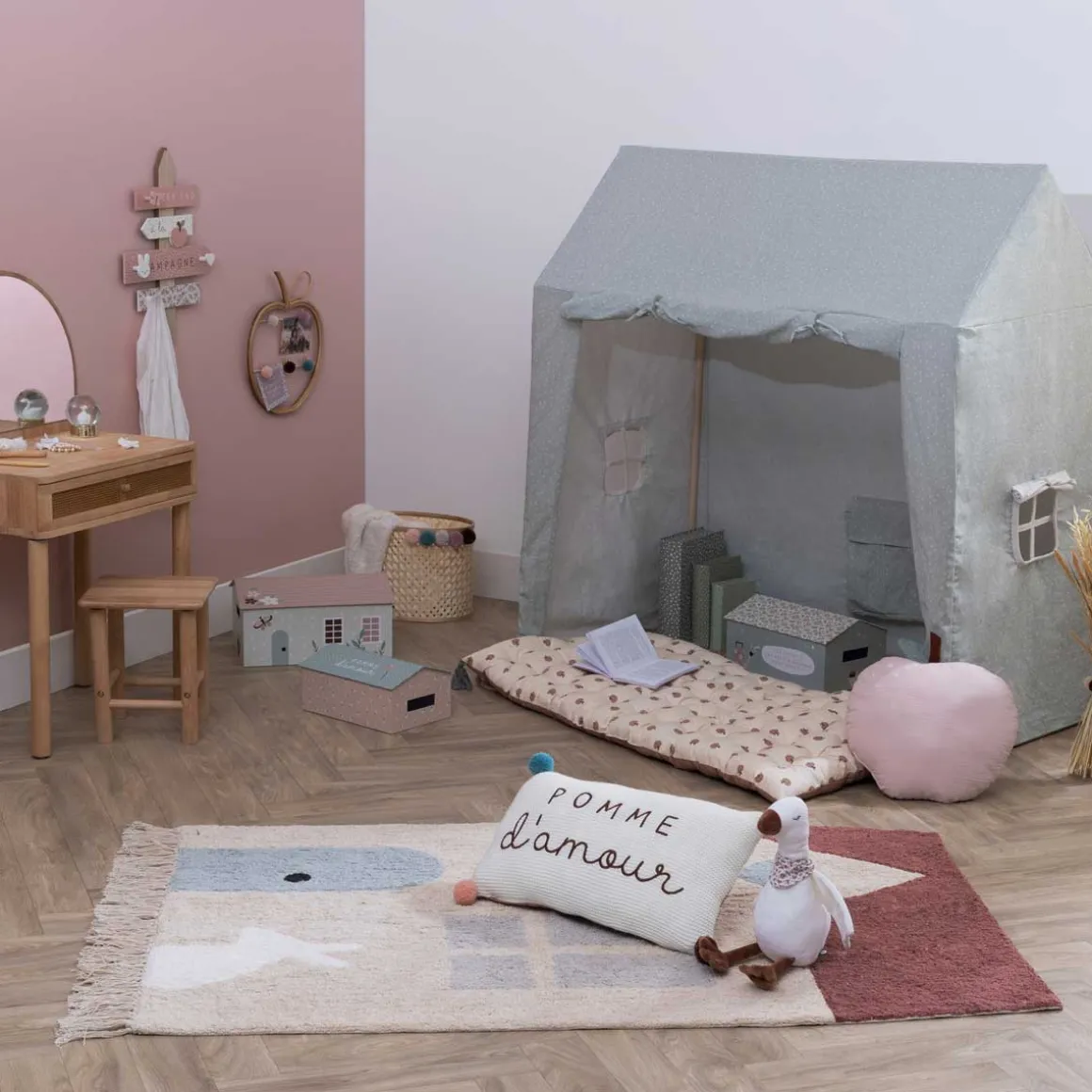 Moldura POMME bege em rattan