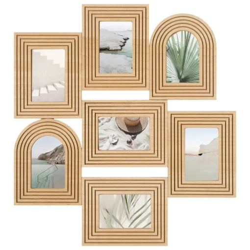 Multimoldura DOLCE RIVIERA em mdf para 7 fotografias