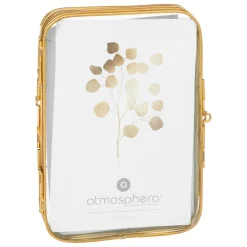 Multimoldura para 3 fotografias 10x15cm metal dourado