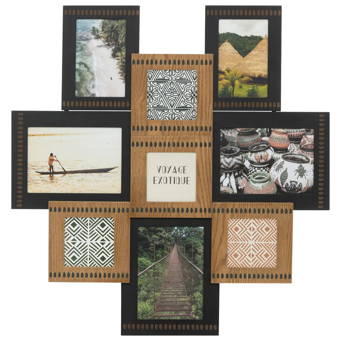 Multimoldura PAULA bege e preto em mdf